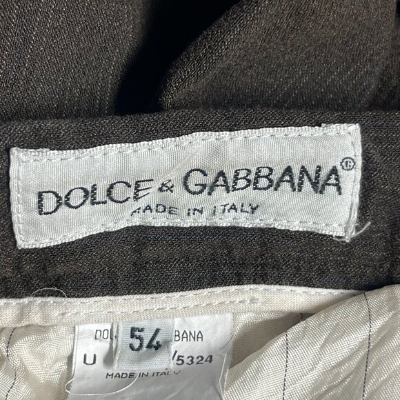 Dolce & Gabbana Men’s Dress Pants Size 54 Brown Wool Blend Made in Italy - Picture 2 of 9
